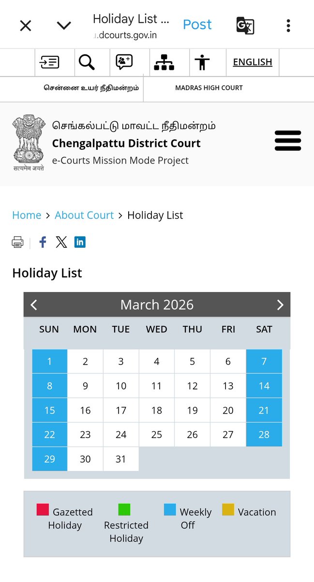 irshad5005's tweet photo. Chengalpattu court  mentioned is actually on holiday today...

So, where else could a petition have been filed, and how exactly did these guys see it?

If you've already decided to spread slander, at least try to do it properly, man 👍

Yes #TVK Virtual Warriors r now in non stop duty 💪