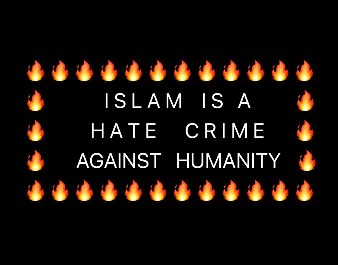 SkipM77's tweet photo. @BrandonStraka @Melissa20335783 We await Gov Abbott’s
ENFORCEMENT !!!!
💪 Liberty Or Death 💪
#IslamIsAHateCrime
#HateCrimeAgainstHumanity
#CriminalizeIslamistAgitation
#DriveTheInvaderOut
#LibertyOrDeath
@GovAbbottPress https://t.co/mhdykMIbS9