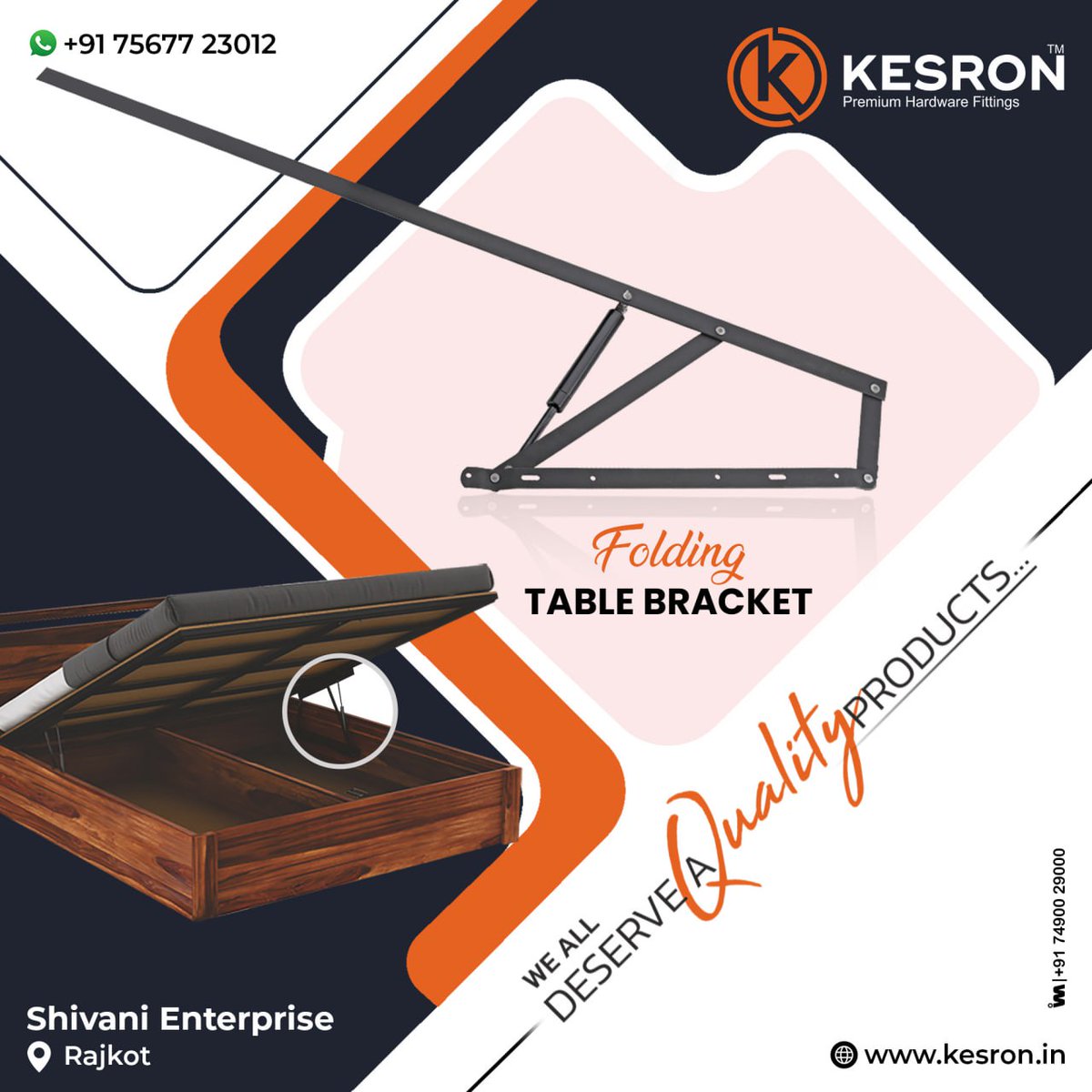 ibais_hardware's tweet image. SHIVANI ENTERPRISE (RAJKOT)

For enquiry via WhatsApp click:
ibais.biz/7567723012

Mr. Dhaval Patel:- +91 75677 23012
Mr. Jenish Patel :- +91 74050 34092
#foldingbracket #tablebracket #hardwarefitting #bracketcabinet #homedecor #interiorstyling
.
@ibais_hardware