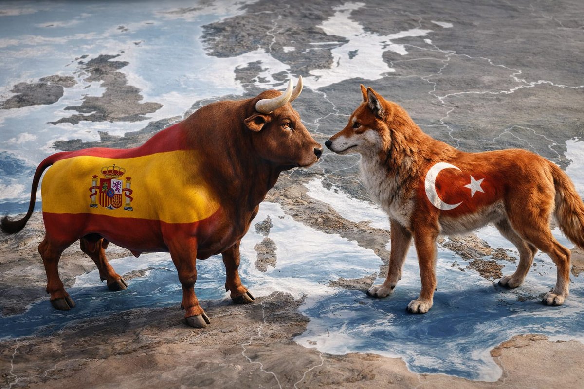 ToroWolfESTR's tweet photo. @sanchezcastejon When nations talk about war,
people can still choose peace.
On the internet we saw something beautiful:
Spain 🇪🇸 and Türkiye 🇹🇷 standing for brotherhood.

From that spirit a symbol was born.
🐂 + 🐺 = 🕊️
 ToroWolf

#ToroWolf
#Spain
#Turkey
#Brotherhood
#TRWF
$TRWF https://t.co/jgKjbOnjn8