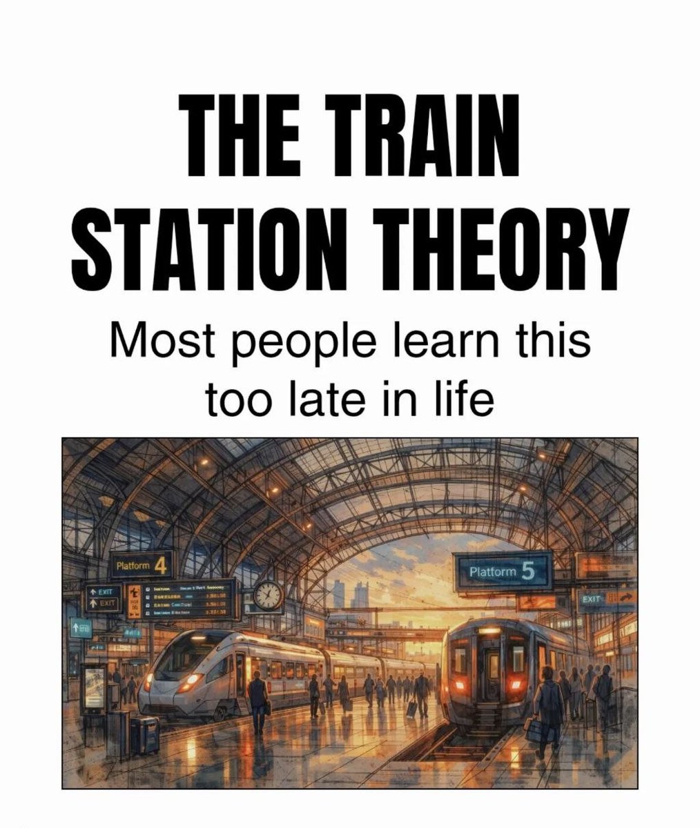 THE TRAIN STATION THEORY.

( Most people learn this too late in life.)

THREAD 🧵