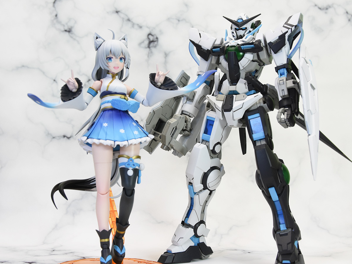MGガンダムエクシア 白上フブキVer作りました！ トランザムで作った