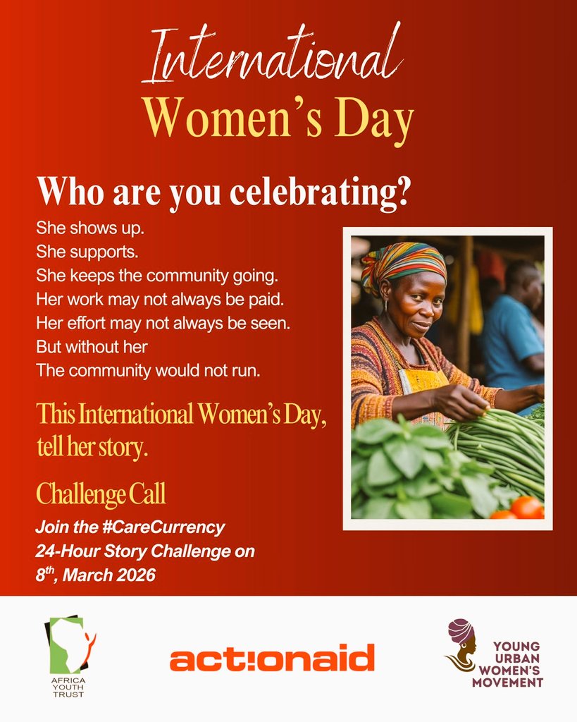 Join us tomorrow as we celebrate women carry the invisible weight of our communities- Supporting others,and doing unpaid care work that often goes unseen and unappreciated. Yet they rise every day with Strength and Love💜
#CareCurrencyRelay #CareWork #IWD2026