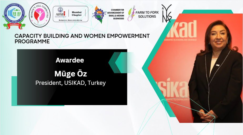 Sayın Müge Öz (BeTa İlim Derneği Yönetim Kurulu Üyesi ve USİKAD Başkanı), Business World dergisi tarafından Türk iş dünyasına yön veren 48 kadın lider arasında gösterilmiştir. Kendisini tebrik ediyoruz .

<a href="/MugeSabri/">Müge Öz</a> #BeTaScience <a href="/IndiaInTurkiye/">IndiaInTürkiye</a> <a href="/CGI_Istanbul/">India in Istanbul</a> <a href="/turkihracat/">TİM</a> <a href="/MUSIAD/">MÜSİAD</a>