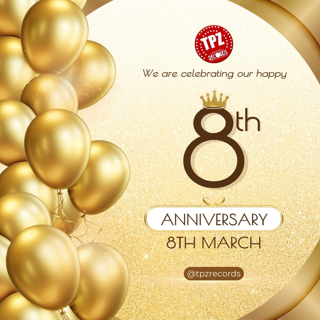 TpzRecords's tweet photo. Celebrating 8 years of music, passion, and unforgettable beats. 🎶
Thank you for being part of the TPZ Records journey. ❤️ #8YearsOfTPZ #tpzrecords #anniversary #8years #musiclabel #celebration #recordlabel #musiccommunity #anniversary https://t.co/3Ti4k7CwHk