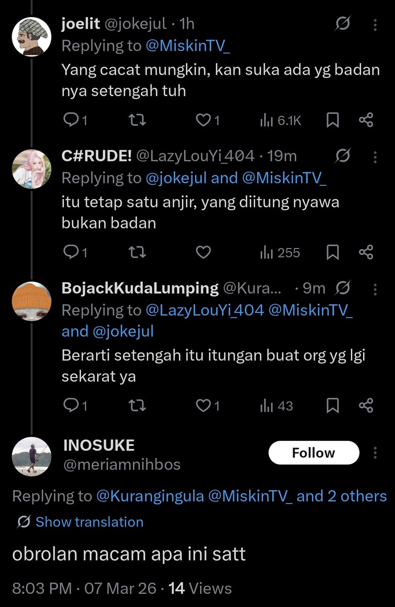MiskinTV_'s tweet image. Kalian lucuuuuuuu.
Ntar kalo Kuis Mansfield vs Arsenal kagak ada yang menang, hadiahnya saya kirim buat kalian berempat.

@jokejul @LazyLouyi_404 @meriamnihbos @Kurangingula