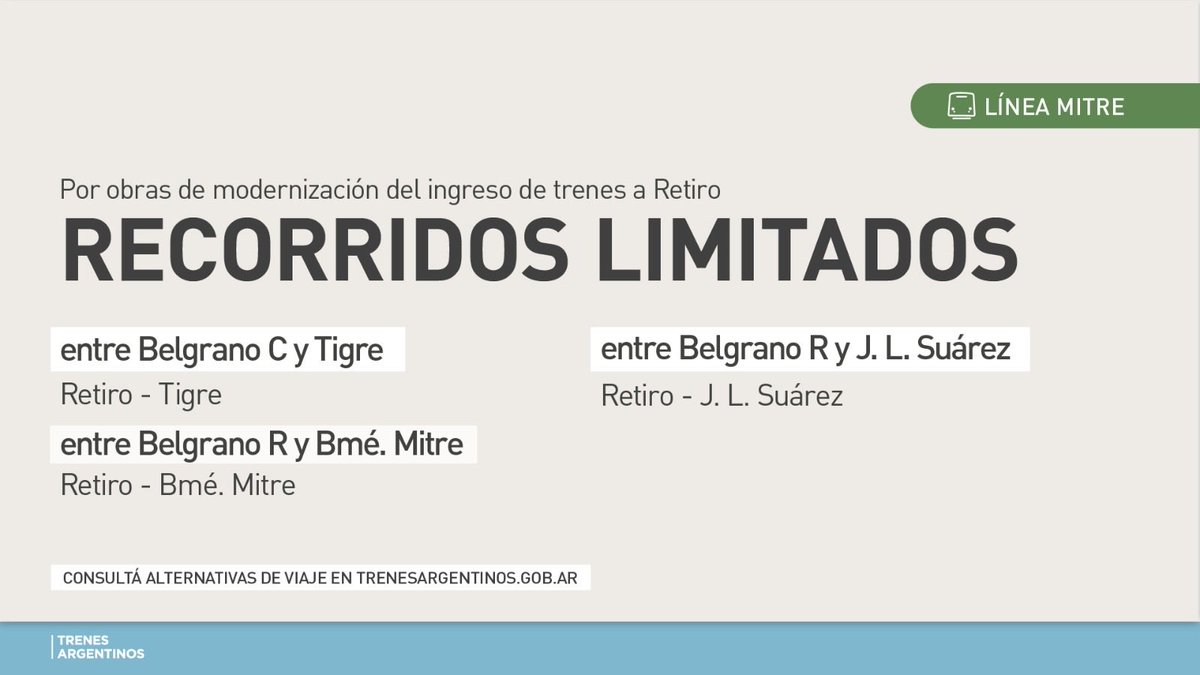 Info Tren Mitre tweet media