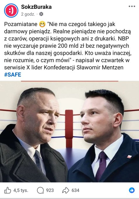 Gratulacje panie <a href="/SlawomirMentzen/">Sławomir Mentzen</a>. Został pan pupilem, nadzieją i autorytetem <a href="/SokzBuraka_eu/">SokzBuraka :)</a>.