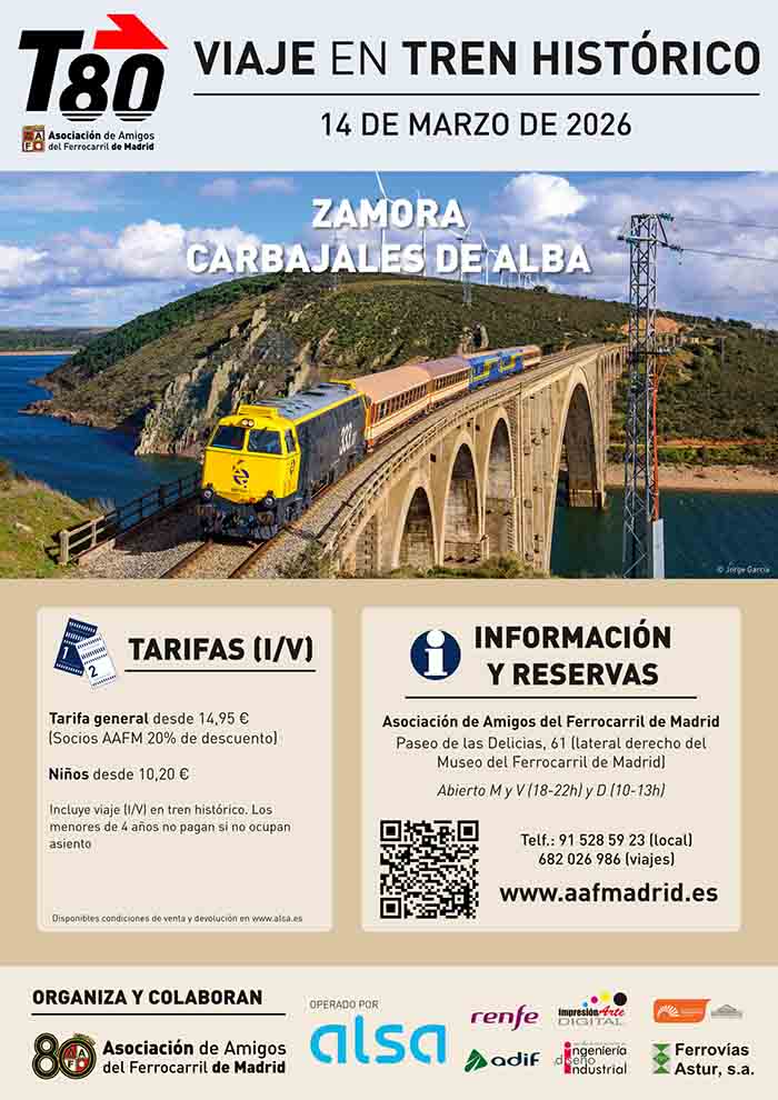 El histórico «Tren de los 80» unirá Zamora y Carbajales de Alba en una travesía nostálgica zamora3punto0.com/el-historico-t…