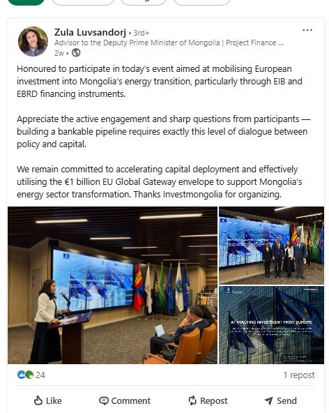 DanMavr's tweet photo. #MATD
Zula (Sunsteppe CEO) is actively working the banks.
Sunsteppe, as well as wider Mongolia, is set to benefit greatly.

€1b set to be unlocked. https://t.co/8ySBCYb3td