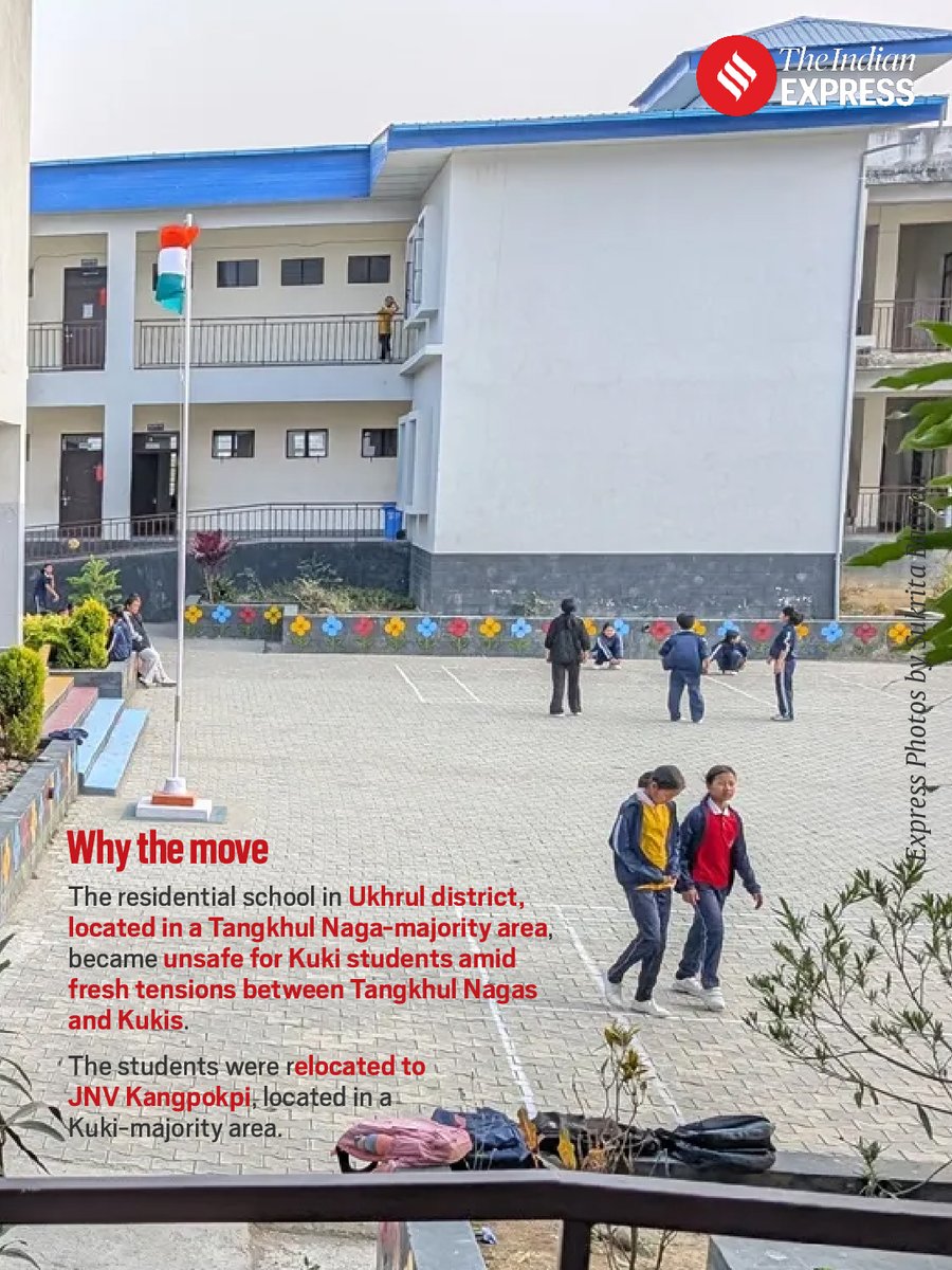 ManipurRising's tweet photo. The midnight evacuation of JNV students in #Manipur shows how deeply conflict affects young lives.
Children preparing for board exams were forced to leave books, friends &amp; homes behind just to write their papers safely.
Peace &amp; stability are essential for learning &amp; progress. https://t.co/kdOyYbw55j