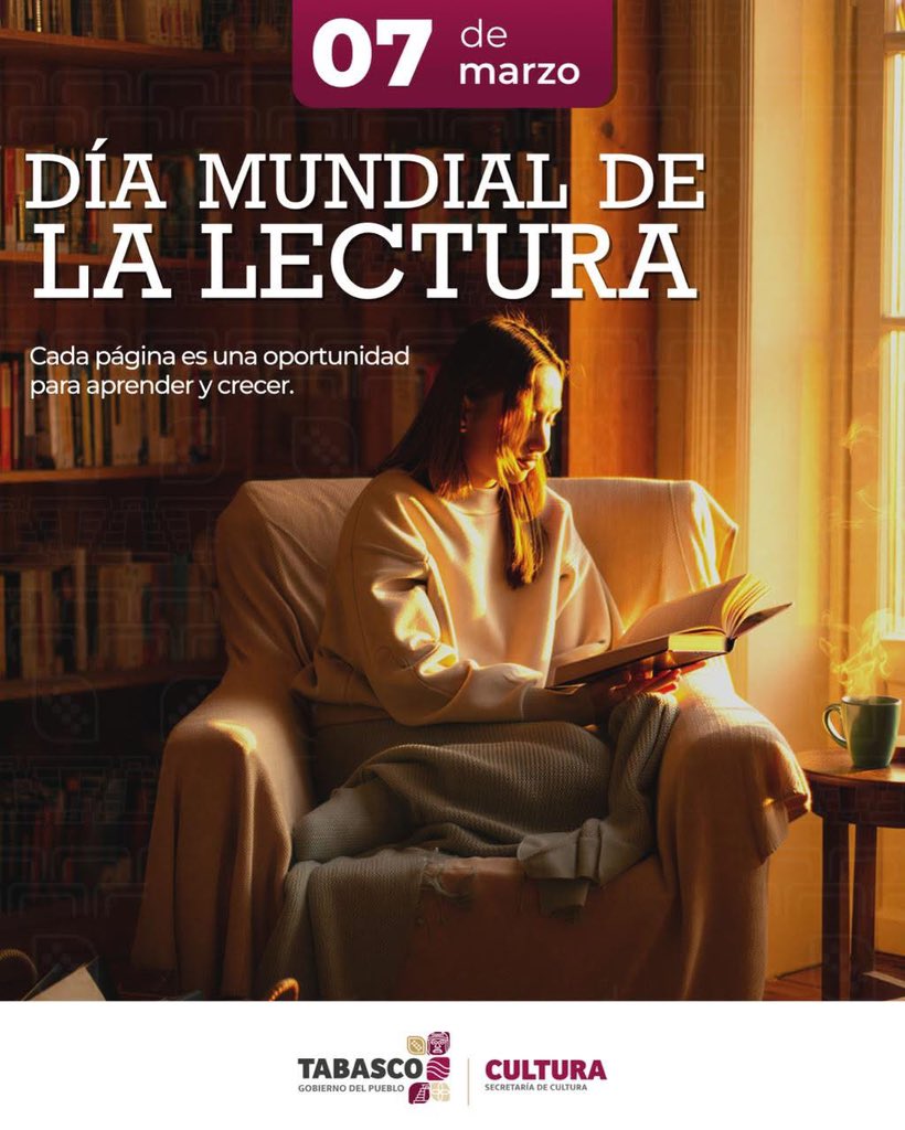 Cada página abre un mundo nuevo 📖✨. 

Hoy celebramos el Día Mundial de la Lectura, una invitación a descubrir, aprender y crecer a través de los libros 📚. Leer no solo nos regala conocimiento, también nos conecta con historias que inspiran y transforman 🌍💡.