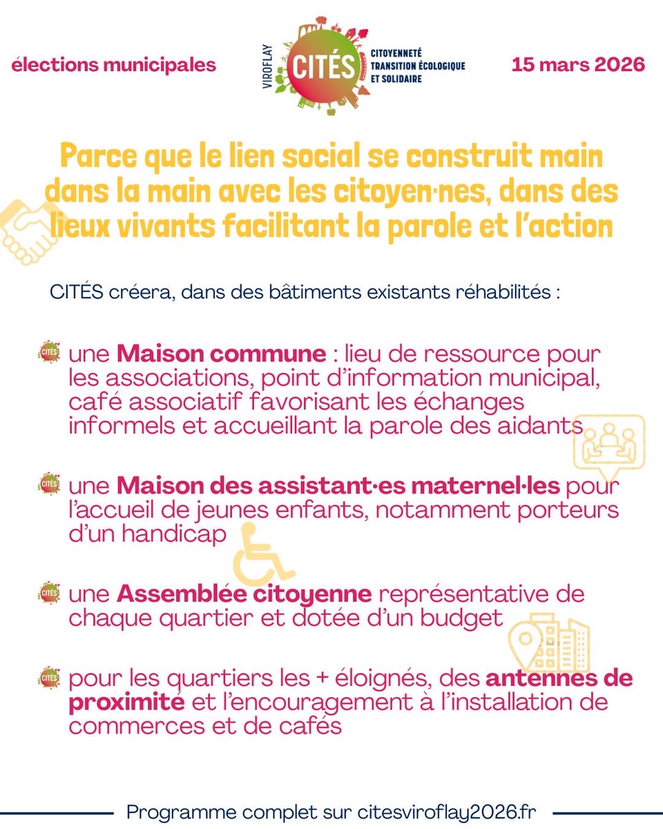 2026Cites's tweet photo. Parce que le lien social se construit main dans la main avec les citoyen·nes, dans des lieux vivants facilitant la parole et l’action

Retrouvez notre programme complet sur notre site : https://t.co/gWMCLQlrNR

🤝🧑‍🧑‍🧒♿️ https://t.co/yCIVQM4mb6