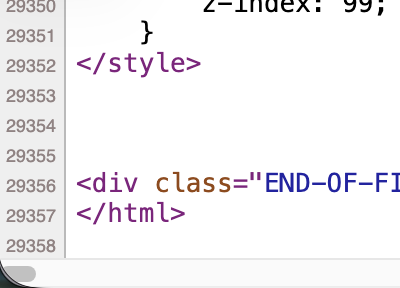 fikrettozak's tweet photo. @levelsio And 29357 line of HTML, CSS, JS https://t.co/5aCAjMgFKn
