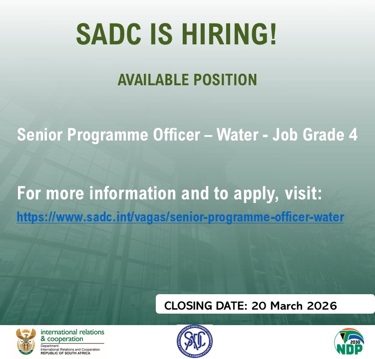 JOB OPPORTUNITY | <a href="/SADC_News/">SADC Secretariat</a> seeking to recruit highly motivated and experienced professionals who are citizens of Member States of the SADC to fill the following regional position in its Organization Structure.

See link below
sadc.int/vagas/senior-p…