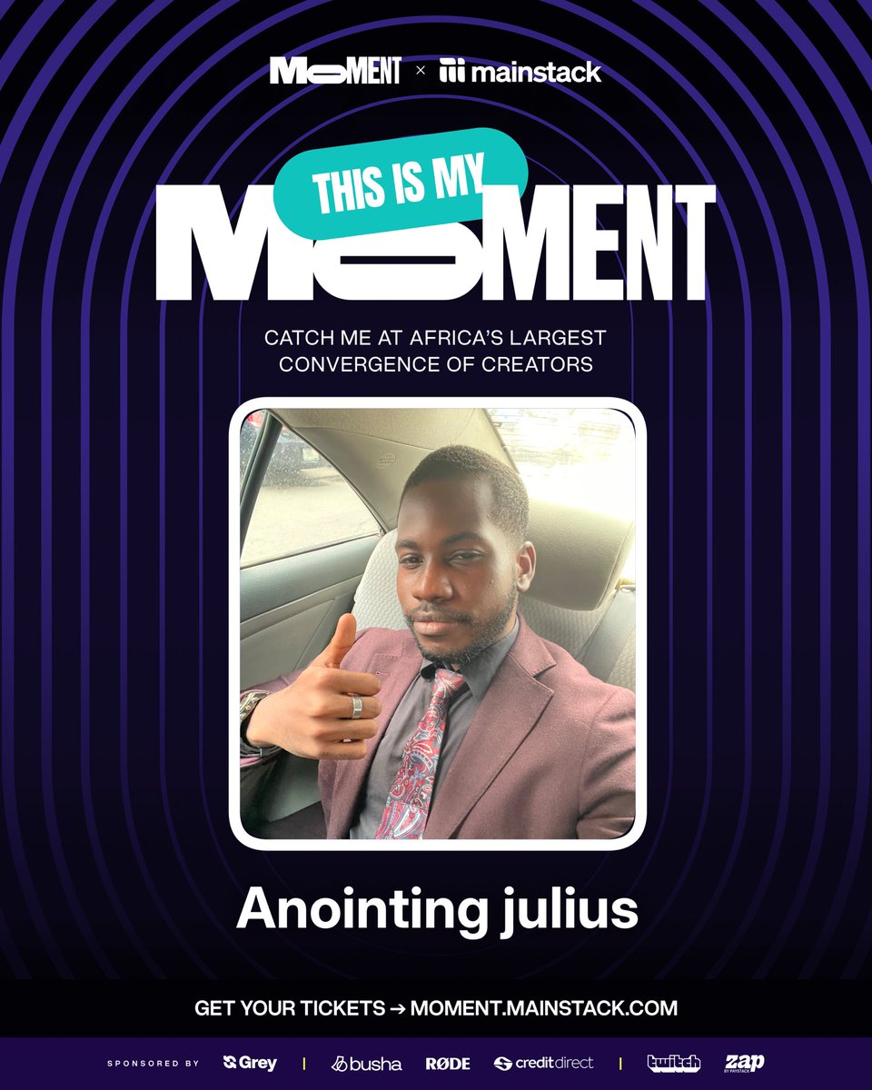 Growth isn't just about going viral; it’s about exposure and proximity to the right people. 

That’s why I’m joining 4,000+ creators and 150+ brands at Moment 2026! Ready to turn my content into commerce. 

Get your ticket and join me: mainstack.com/HrlFHMAWqa3V?p…