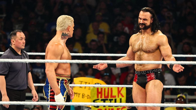 WrestleFeatures's tweet photo. After 7 months, the feud between Cody Rhodes &amp; Drew McIntyre has come to an end. https://t.co/zfEt6aI9ph
