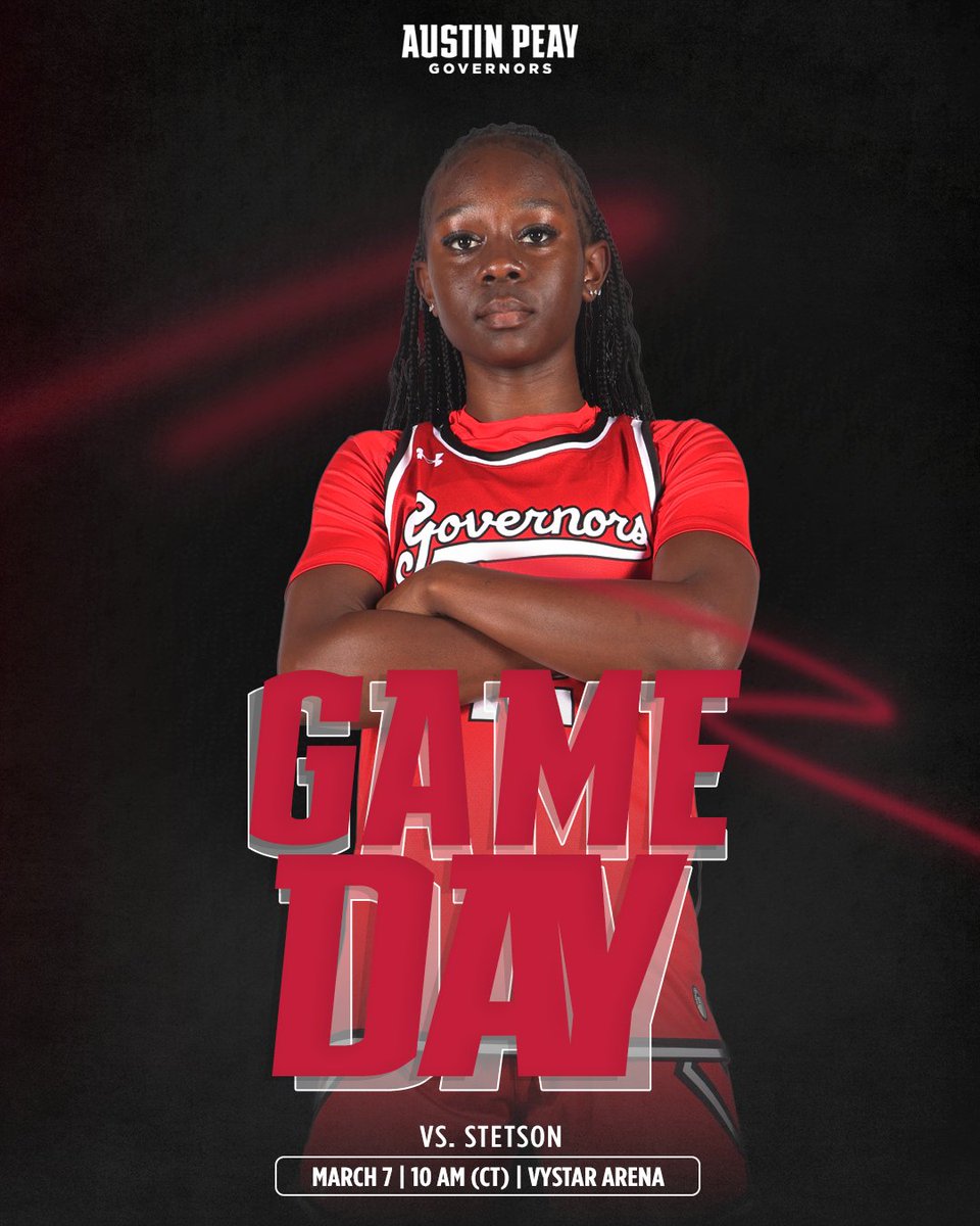 GovsWBB's tweet photo. 𝗦𝗘𝗠𝗜𝗙𝗜𝗡𝗔𝗟𝗦 𝗚𝗔𝗠𝗘𝗗𝗔𝗬!🎩🏀

🆚 Stetson
🕙 10 AM (CT)
📍 Jacksonville, FL
🏟️ @VyStarVetArena 

#LetsGoPeay | #TheDestination https://t.co/N7pZBR75Fx