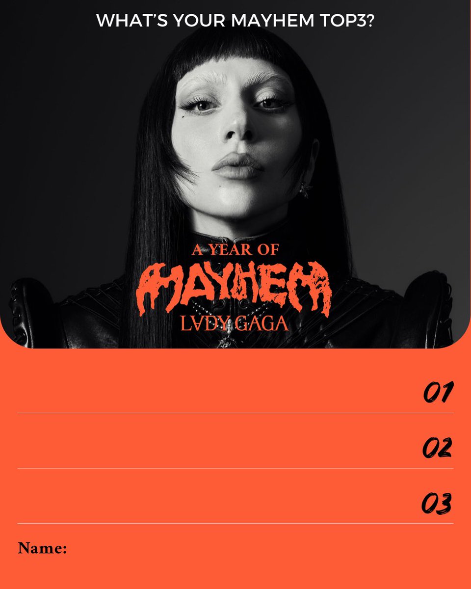 🖤 A YEAR OF MAYHEM 🖤／ #レディー・ガガ アルバム『MAYHEM』 本日