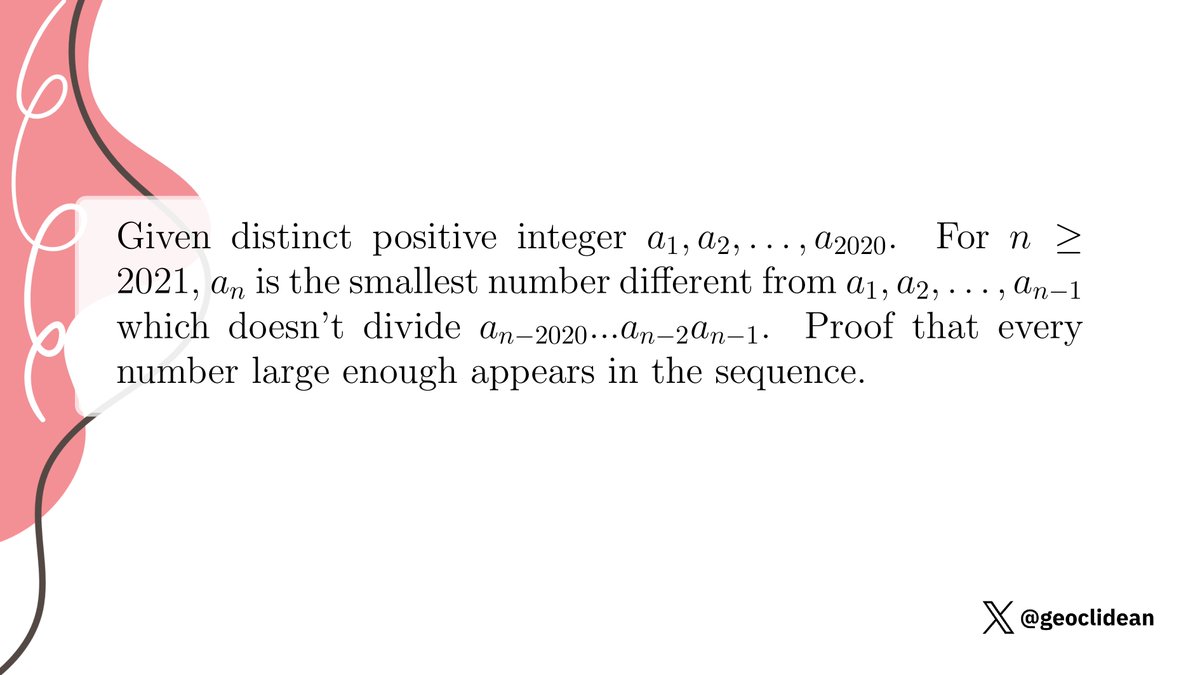 geoclidean's tweet photo. number sequence contains every large number
#NumberTheory #NumberSequence #Divisibility https://t.co/38w9UiLcvi