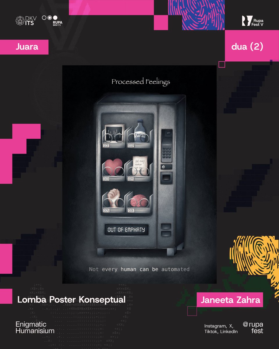 RupaFest's tweet photo. Selamat untuk para pemenang yang telah menjadi juara pada
Poster Lomba Konseptual Rupafest
V🥳🥳 https://t.co/3DVXdtNbJT