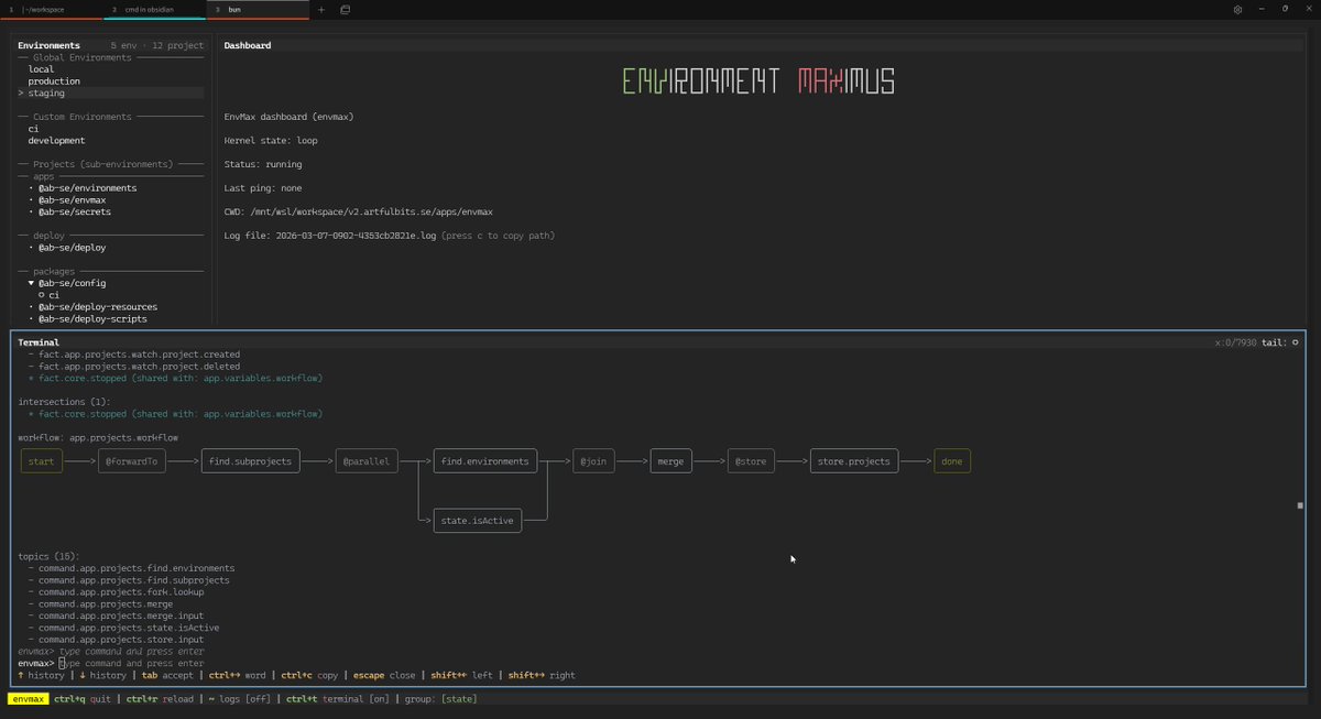 artfulbits's tweet photo. #opentui #opencode #rectflow #xyflow superb Environment Maximus tui https://t.co/8STkdyof0n