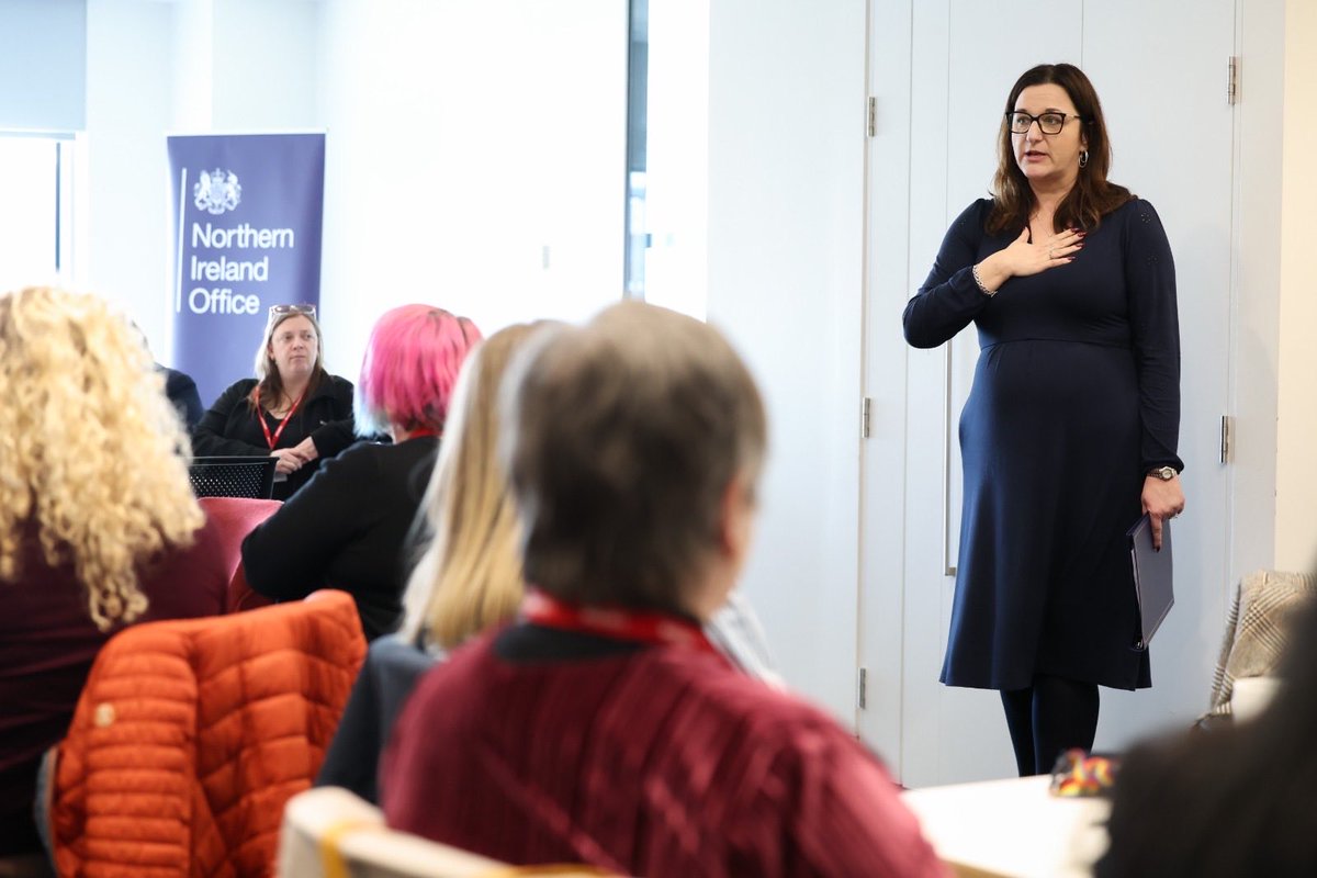 NIOgov's tweet photo. ♀️This #InternationalWomensDay we are announcing the £100k Engagement for Change Fund to boost leadership &amp; advocacy. Baroness @RuthAnderson met pupils from @Strathearn_Sch, change makers from @ShankillWomens, and took part in an #IWD2026 community event.

https://t.co/wdEBer4Nth https://t.co/dkkrxoeLHv