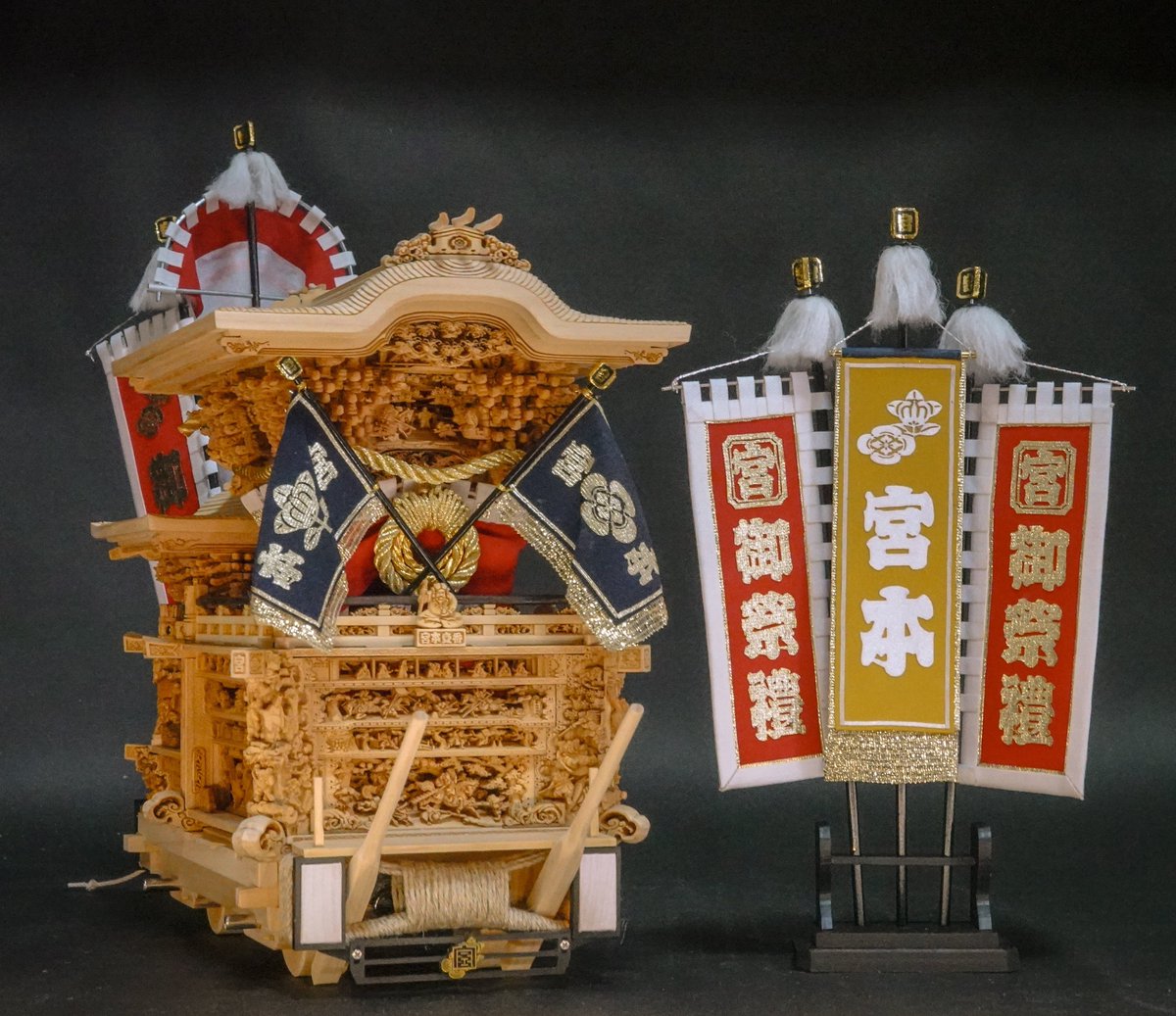 手作り、地車 岸和田 宮本町地車 1/20モデル