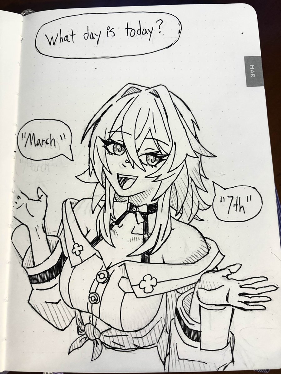 Another Drawing for March 7th. Why not? #March7th #HonkaiStarRail 

"Why did she answer like that"