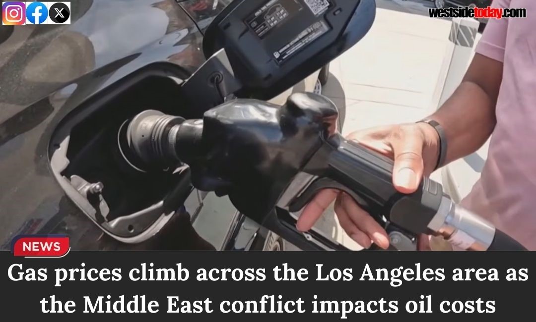 LA Gas Prices Rise Toward $5 Per Gallon Amid Middle East War.

westsidetoday.com/2026/03/06/gas…