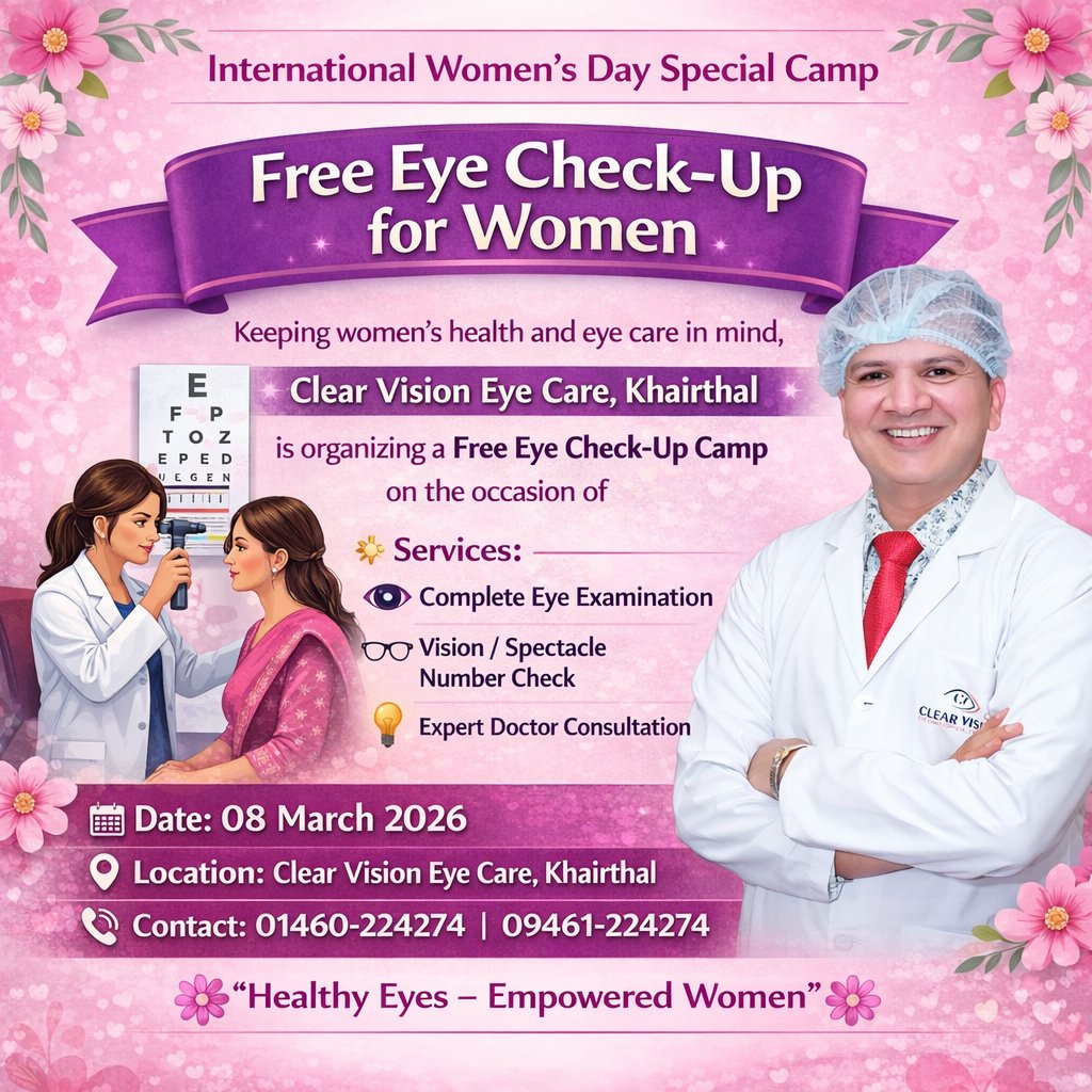 nurinkumehta's tweet photo. Clear Vision Eye Care, Khairthal
#clearvisionkhairthal #khairthal #freeEyeCheckup #womensday #ClearVisionEyeCare #eyecare #eyeclinic #eye #EyeCheckup #regularcheckups #WomenEmpowerment #WomenHelpingWomen #eyecarecentre #eyetest #vision #eyecaretips #contactlens #contactlensclinic https://t.co/73xSCKxmn1