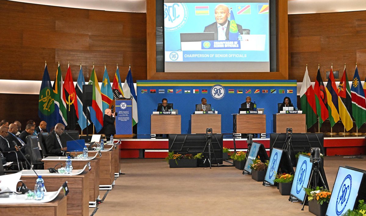 DIRCO_ZA's tweet photo. Opening remarks by the Chairperson of the SADC Standing Committee of Senior Officials, Ambassador Tebogo Seokolo, following a successful session of Senior Officials and Experts on the Mid-Term Review of the RISDP and the SADC Regional Parliament taking place in Pretoria.
#SADC https://t.co/9scP1se3u4