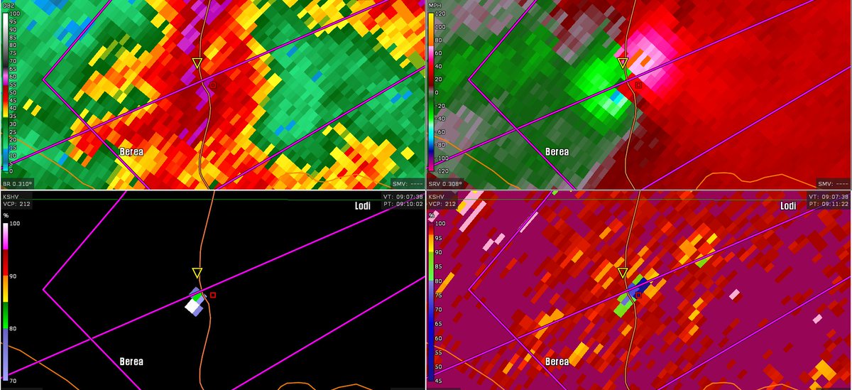 Large and extremely dangerous tornado moving through Prospect Texas PDS ...