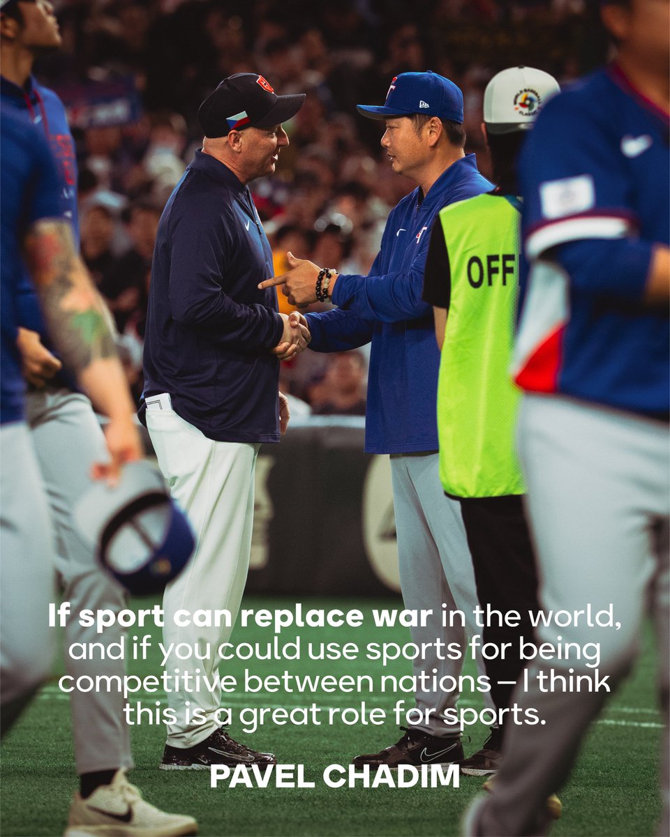 baseballczechia's tweet photo. Pavel delivered a strong message 🗣️ at the postgame press conference.
#baseballcoach #wbc2026 https://t.co/yABkVLGM4o