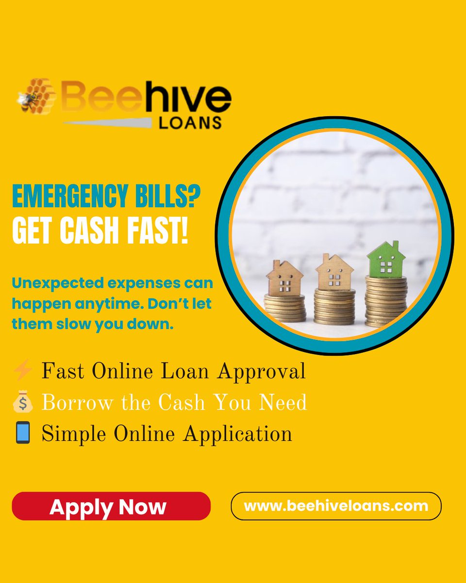 BeehiveLoans's tweet photo. Emergency Bills? Get Cash Fast!

Unexpected expenses shouldn’t hold you back.

⚡ Fast Online Loan Approval
💰 Borrow the Cash You Need
📱 Simple Online Application

Apply now 👉 https://t.co/i8sPFafIrK
#FastCash #EmergencyLoans #QuickLoans #MoneyHelp #OnlineLoans #Finance https://t.co/G91NY21rEc