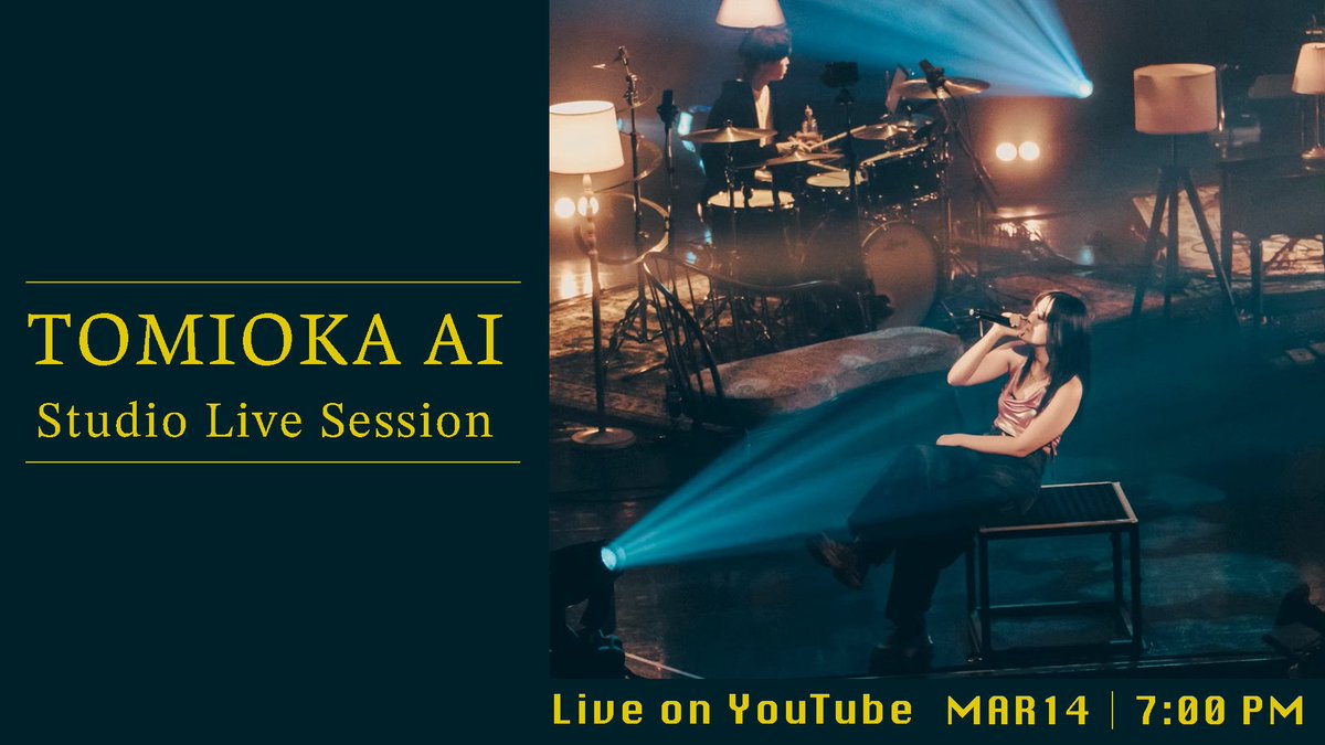 tomiokaai_1006's tweet image. 【🔔】

TOMIOKA AI〜Studio Live Session〜

⏰3月14日（土）19:00〜start
📍YouTubeにて生配信🍨💎
 ︎︎
 ︎︎
ホワイトデーナイト空けといてね🌙
たのしみだ〜👁️

▼YouTube LIVE▼
youtube.com/live/wRGWfXiRh…

#YouTube生配信 #YouTubelive