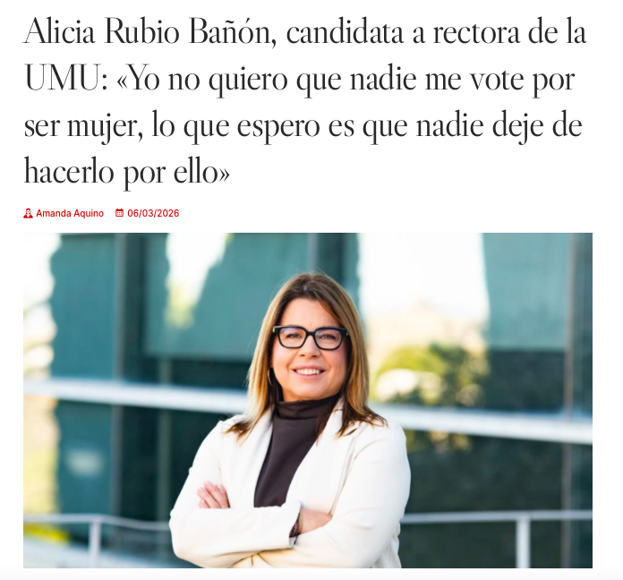 Os comparto esta entrevista para #BusinessWomenRM donde comparto reflexiones sobre liderazgo y modelo de #universidad. 

👉🏻 «El buen líder acompaña e inspira, no impone».

🔗businesswomenrm.es/alicia-rubio-c…

📷 De <a href="/Inmagomez_/">Inma G. Pardo</a>. 

¡Seguimos!