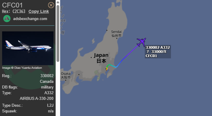 FMilcoms's tweet photo. #CANFORCE #CFC 01 #C2C36 on NP Tokyo.

Departed RJTT. https://t.co/dUVmltAHtu