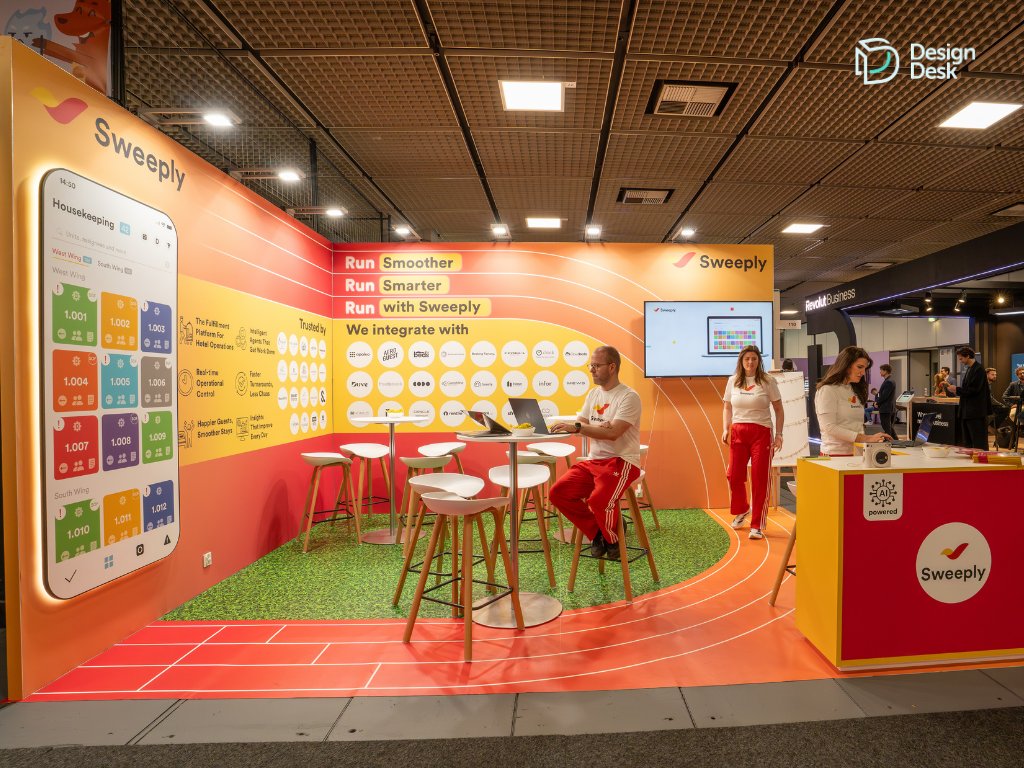 DesignDeskIndia's tweet photo. Booth design and build for Sweeply at ITB Berlin 2026, Germany 🇩🇪

#DesignDesk #ITBBerlin #GetSweeply #StandDesigner #BoothBuilderInGermany #ExhibitionProfs https://t.co/Jq21yTmEcT