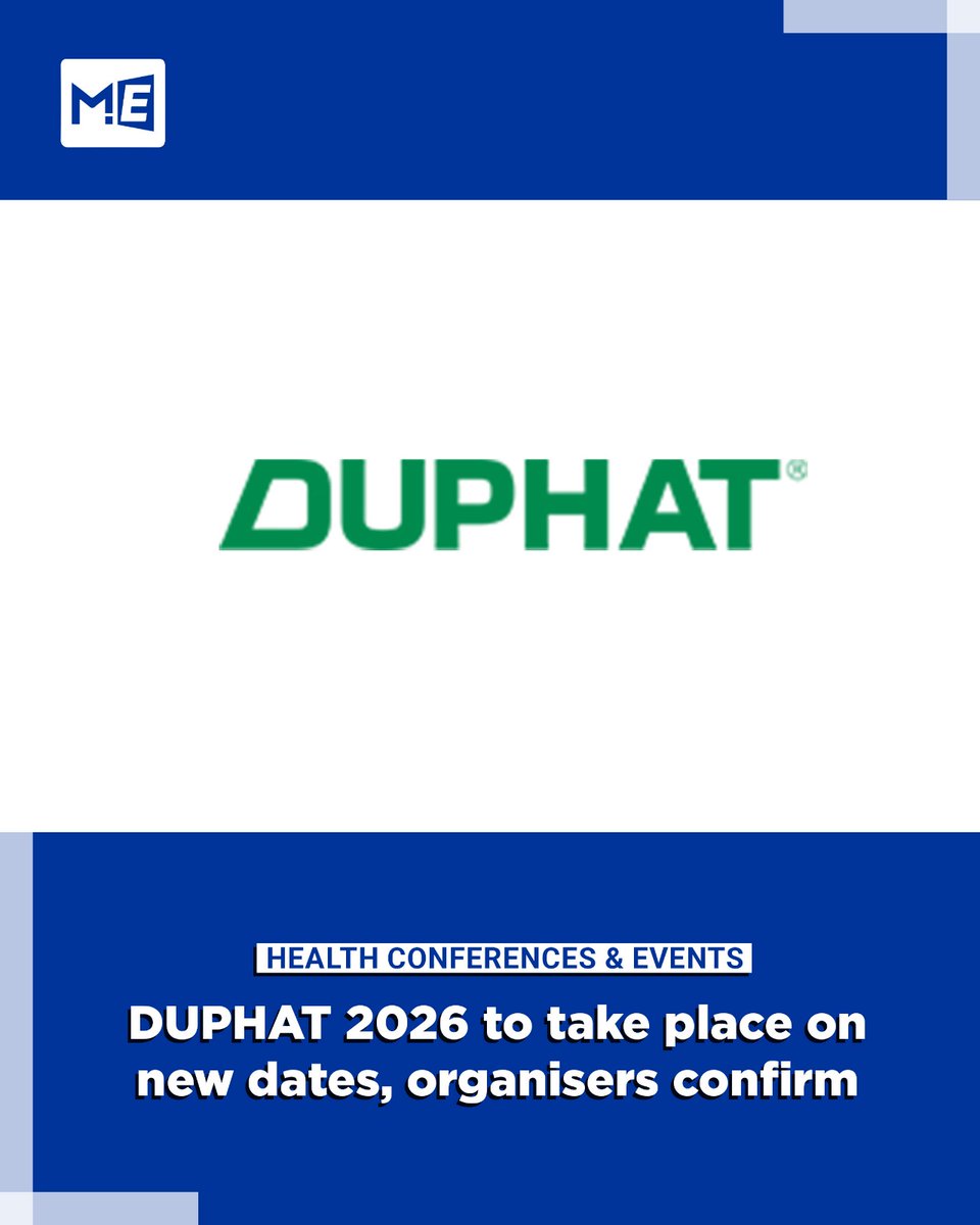 MedEdgeMEA's tweet image. 🌟@DUPHAT_UAE 2026 has been postponed, with new dates to be announced soon. The event was originally scheduled for March 24–26 at @DubaiWorldTrade 

🔗 Read more: mededgemea.com/duphat-2026-to…

#DUPHAT2026 #PharmaEvents #DubaiEvents #PharmaIndustry #MedEdgeMEA