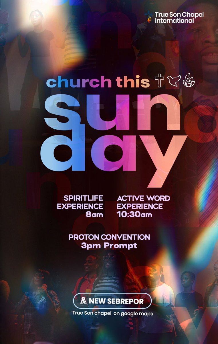 __tsci's tweet photo. New week, fresh grace. Don’t miss church this Sunday!! 
Come along with your friends and family for an awesome time in God’s presence. 
#Spiritlifeexperience 
#Activewordexperience 
#Protonconvention https://t.co/hKvhlUxzI8