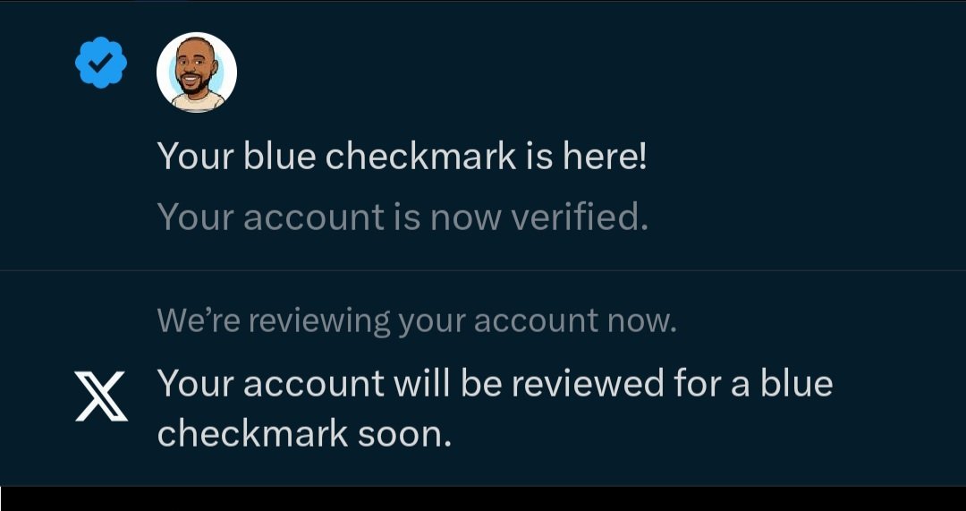 I don't know what was going on, but I got my blue checkmark back. What a setback 😭😭