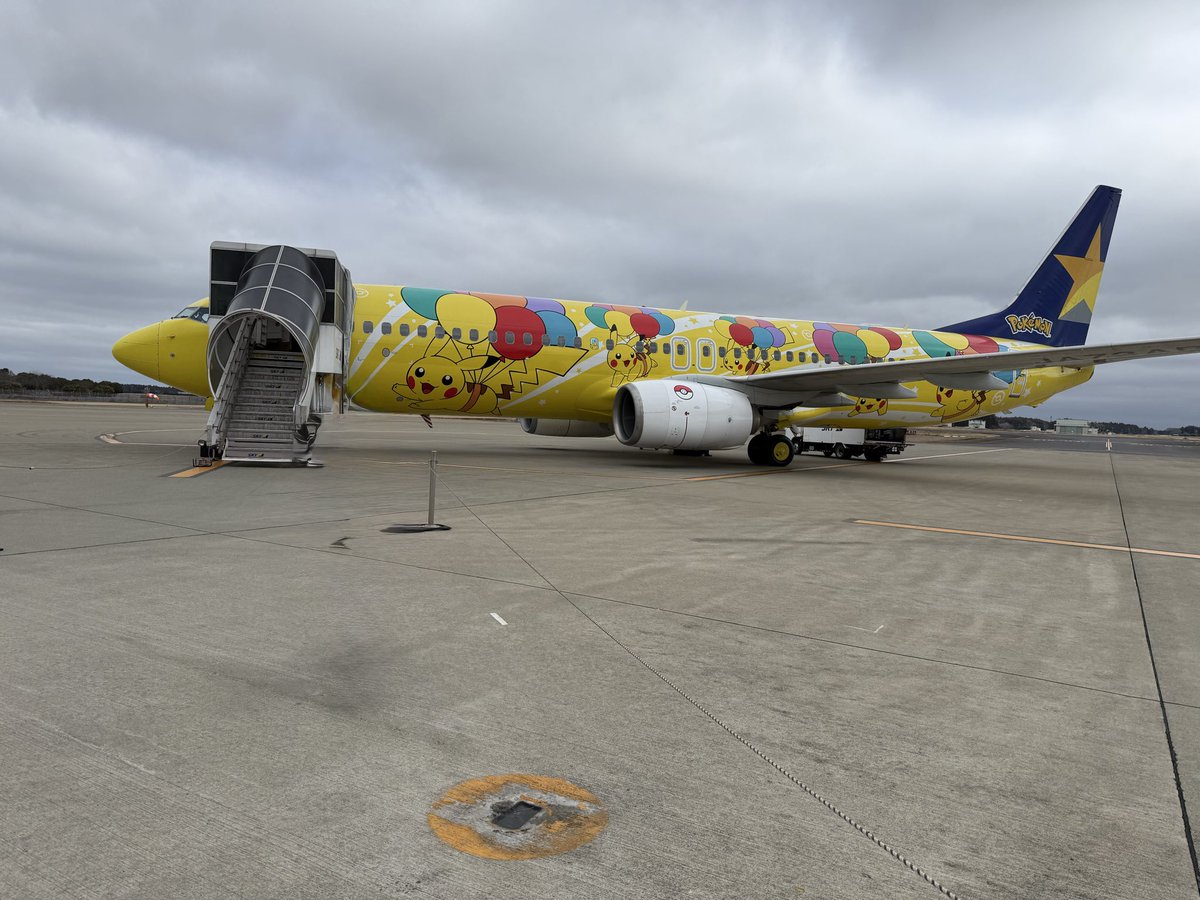 先日乗った飛行機
ピカチュウでした🎈🌟