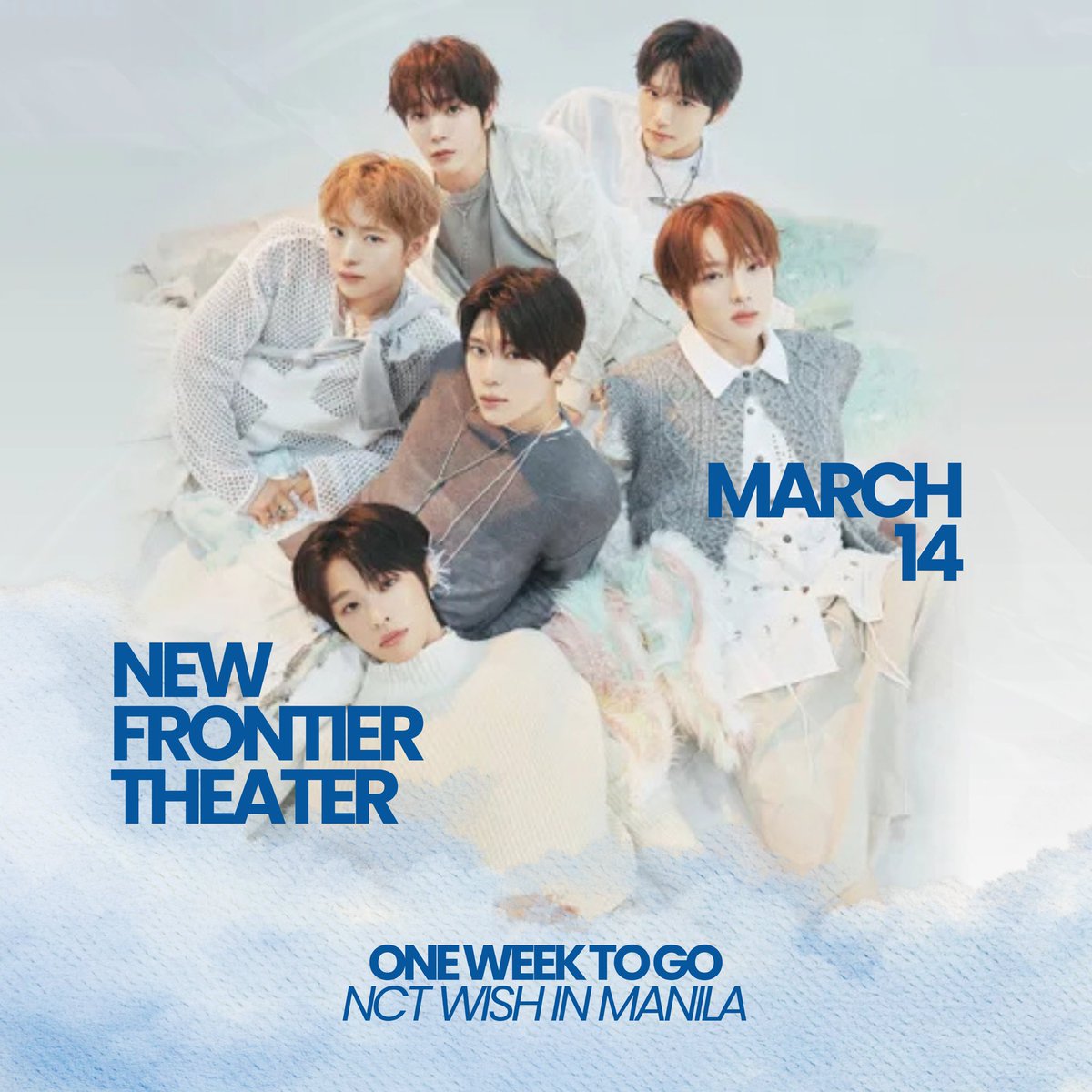 philconcerts's tweet photo. Under the same sky next week! 
 NCT WISH 1st CONCERT TOUR 'INTO THE WISH : Our WISH' IN MANILA is happening next Saturday 💫

Sion, Riku, Yushi, Jaehee, Ryo, and Sakuya return to the Philippines for their first solo concert tour! Tickets here: https://t.co/Tu9KgDXcBZ

#OurWISH_MANILA @ImePhilippines