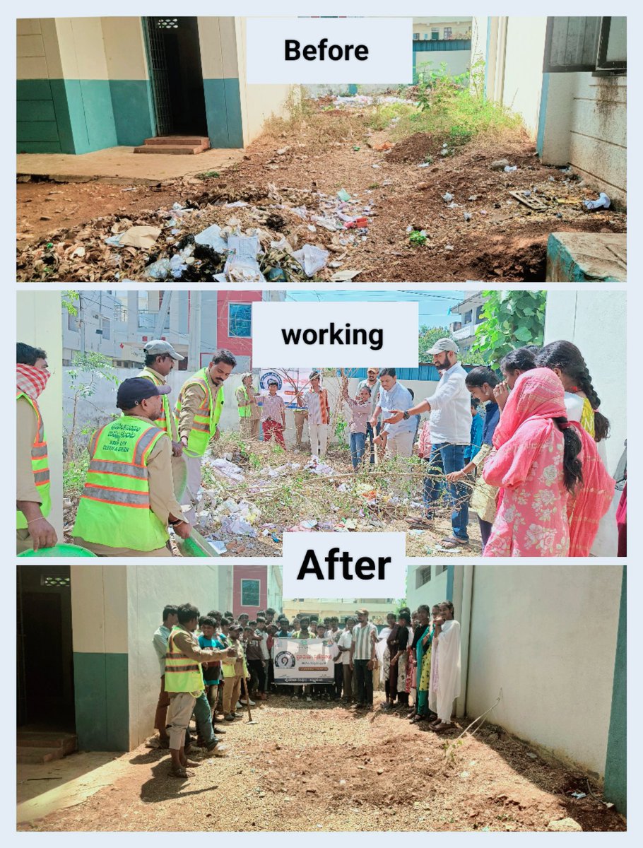 MC_Jammikkunta's tweet photo. As part of 99 days action plan. Today we organized cleaning activities in zphs high school premises along with school staff&amp;students. The Total Garbage was taken out.
@SwachhBharatGov @MoHUA_India 
@tksreedevi @cdmatelangana @TelanganaCMO @RoopaMishra77
@Collector_KNR
@aclb_knr https://t.co/wQ8Mdg8U19