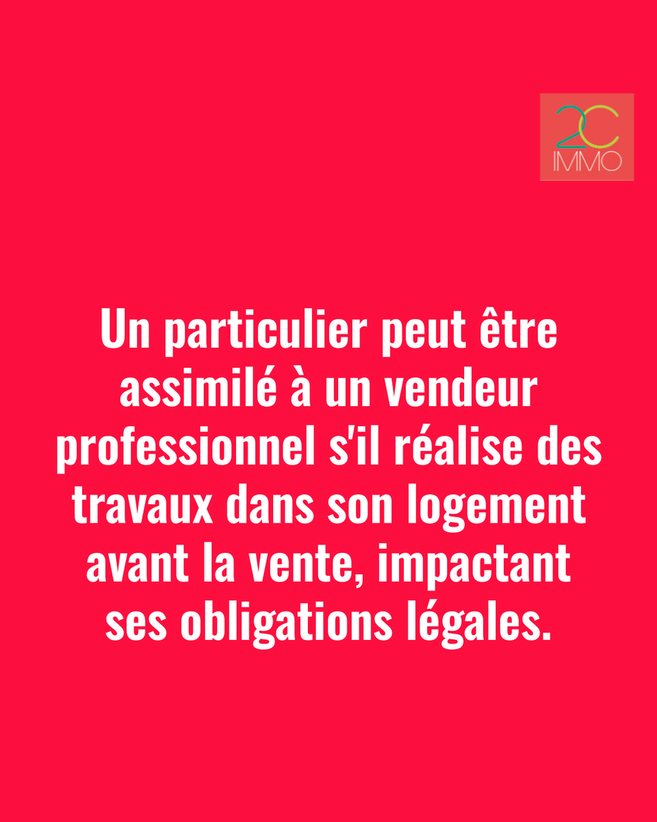 Chopincatherin1's tweet photo. Vous envisagez de rénover votre maison avant de la vendre ? Attention, cela pourrait vous faire passer de particulier à vendeur professionnel. 👇 Ce changement de statut n'est pas anodin : il engage votre responsabilité sur les vices cachés, même si vous n'en aviez pas (1/3) https://t.co/2DPhIPPHXw