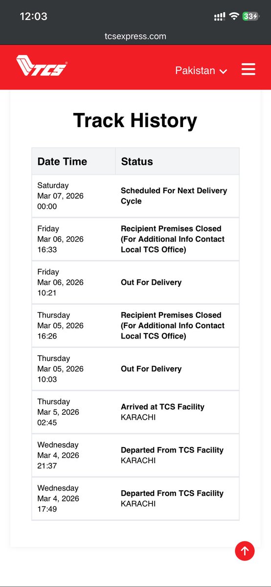 SyedanwarullahM's tweet photo. @tcs_couriers stupidly annoying and pathetic service only one job and you cant do it 3 days within city parcel and I didn’t receive it plus customer service representative are absurdly stupid saying that rider cannot contact you as per policy… https://t.co/Ad2tT9631Q