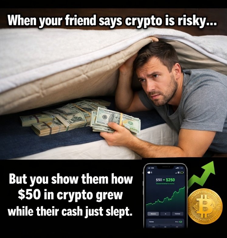 UmarFarukRkebe's tweet photo. CRYPTO DOESN'T SLEEP ๐
Still hiding cash under your mattress ?
Crypto doesnโt sleep it grows.๐ธ๐
@BybitSriLanka
#BybitMemeContest #TryCrypto #CryptoChallenge https://t.co/Ii58k5S2wd