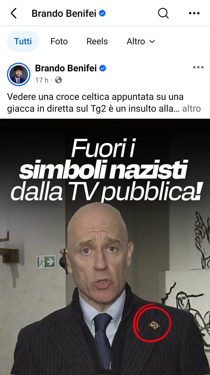 Niente...sono le 10,40 del 7 Marzo e <a href="/brandobenifei/">Brando Benifei</a> ancora non ha cancellato questo post DIFFAMATORIO su Fb. Ehi <a href="/ellyesse/">Elly Schlein</a>, ma chi cazzo candidi nel <a href="/pdnetwork/">Partito Democratico 🇮🇹 🇪🇺</a>? Dai su, diglielo tu di eliminare questa CAZZATA e aiutalo a non pubblicare più notizie riportate da #Alliva (o Berizzi)