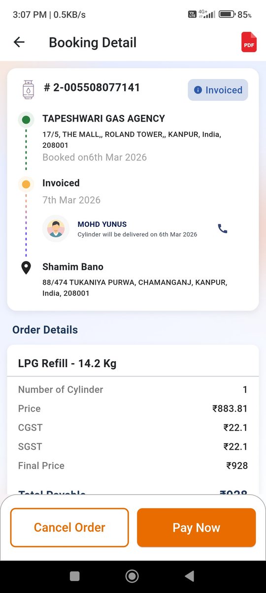 aslamgsrm's tweet photo. @IndianOilcl respected sir, humne 5-3-26 ko gas book ki thi, abhi tak Gas nahi pahuchi hai, sir ramzaan me badi problem ho rahi, aapse vinamra nivedan hai, ki Gas dilwane ki kirpa kare. Thanks https://t.co/mz5cpxVfSa